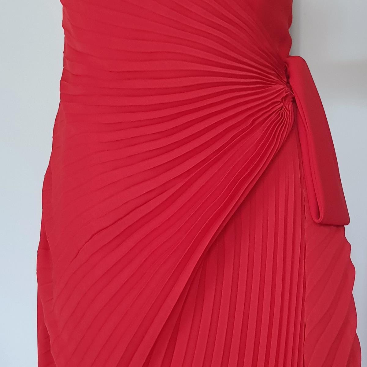 Andrea Odicini Couture Red Dress L In Excellent Condition In Gazzaniga (BG), IT