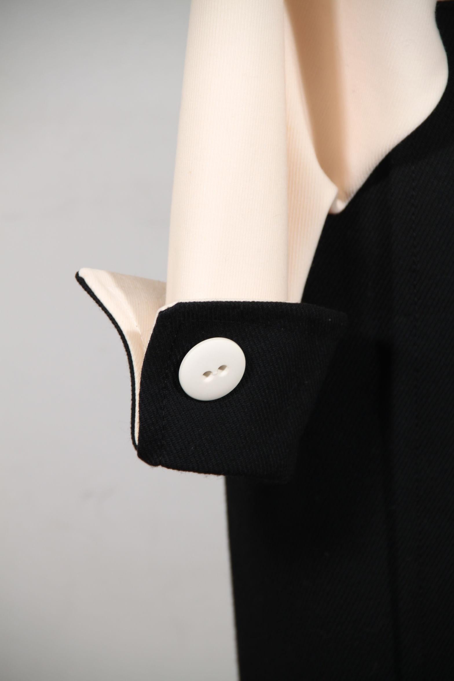 Andrea Odicini Vintage Suit Black White Jacket and Skirt Set Size 44 1
