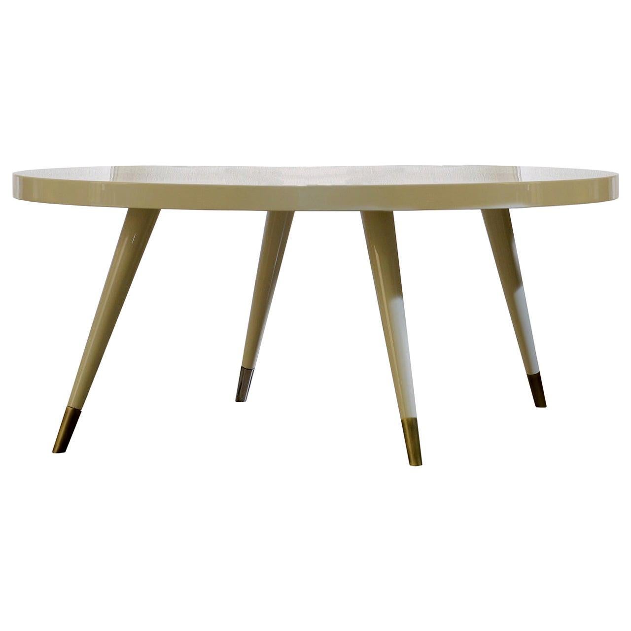 Andrea Oval Coffee Table by Dom Edizioni For Sale