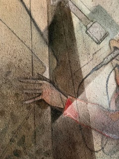 Pop Singer Oil Painting on Canvas, Signed, 1970s, Framed, 71x59 cm