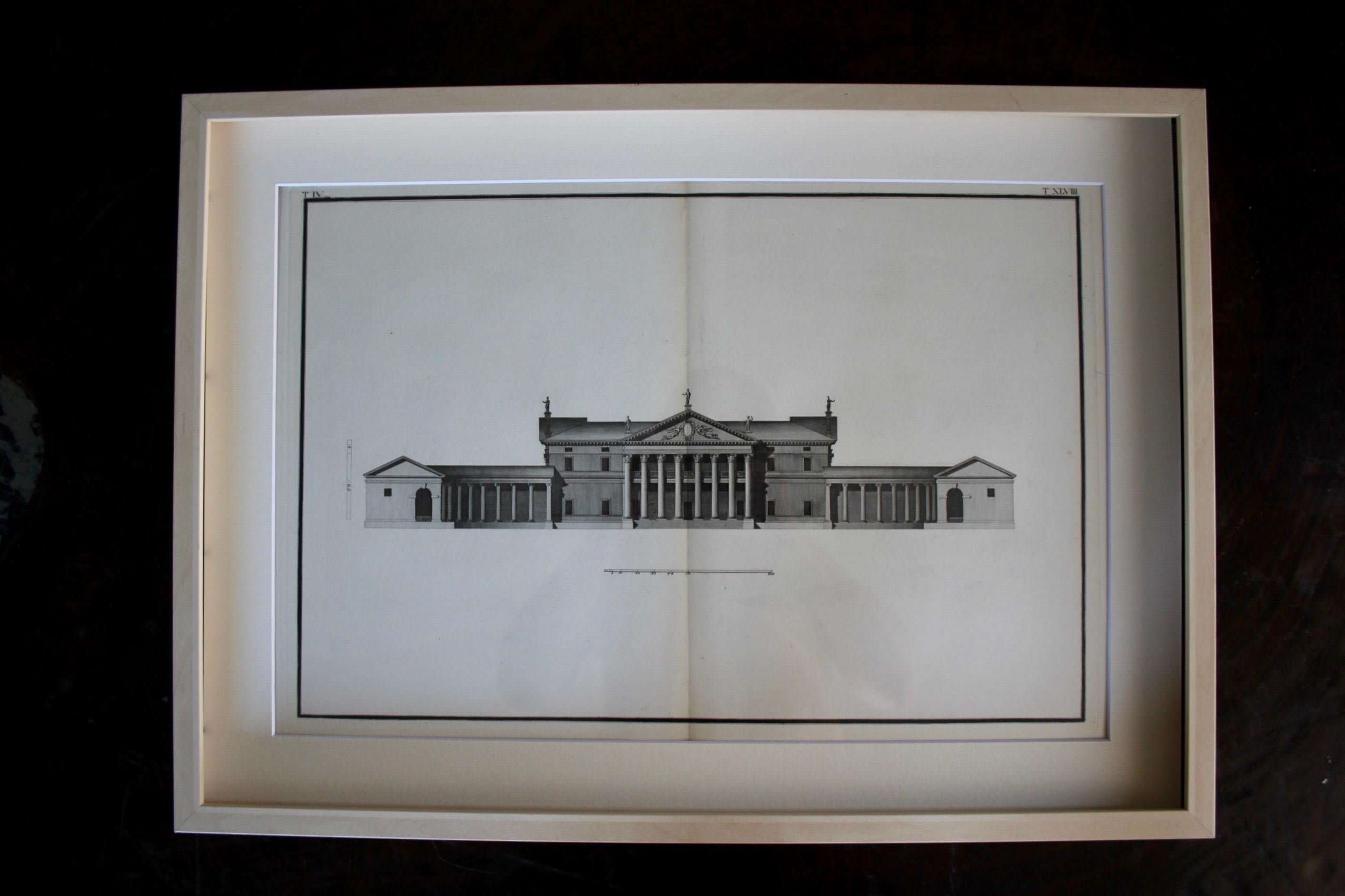 Andrea Paladio fue un arquitecto veneciano del siglo XVI que todavía hoy es una referencia grabado que representa una obra arquitectónica del siglo XVI procedente de un conjunto publicado hacia 1872 pueden aparecer algunas huellas o manchas