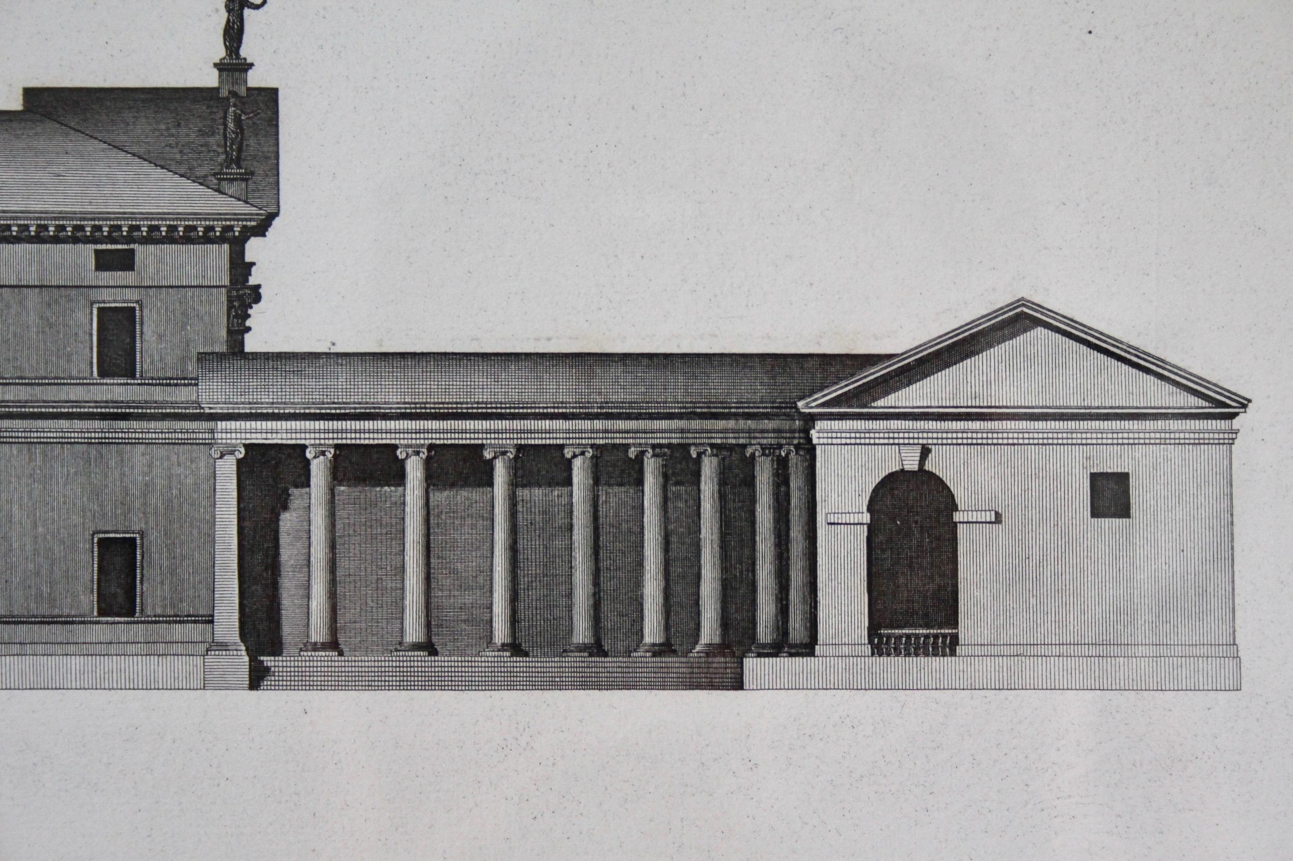 Grabado de Andrea Palladio Fines del siglo XIX en venta
