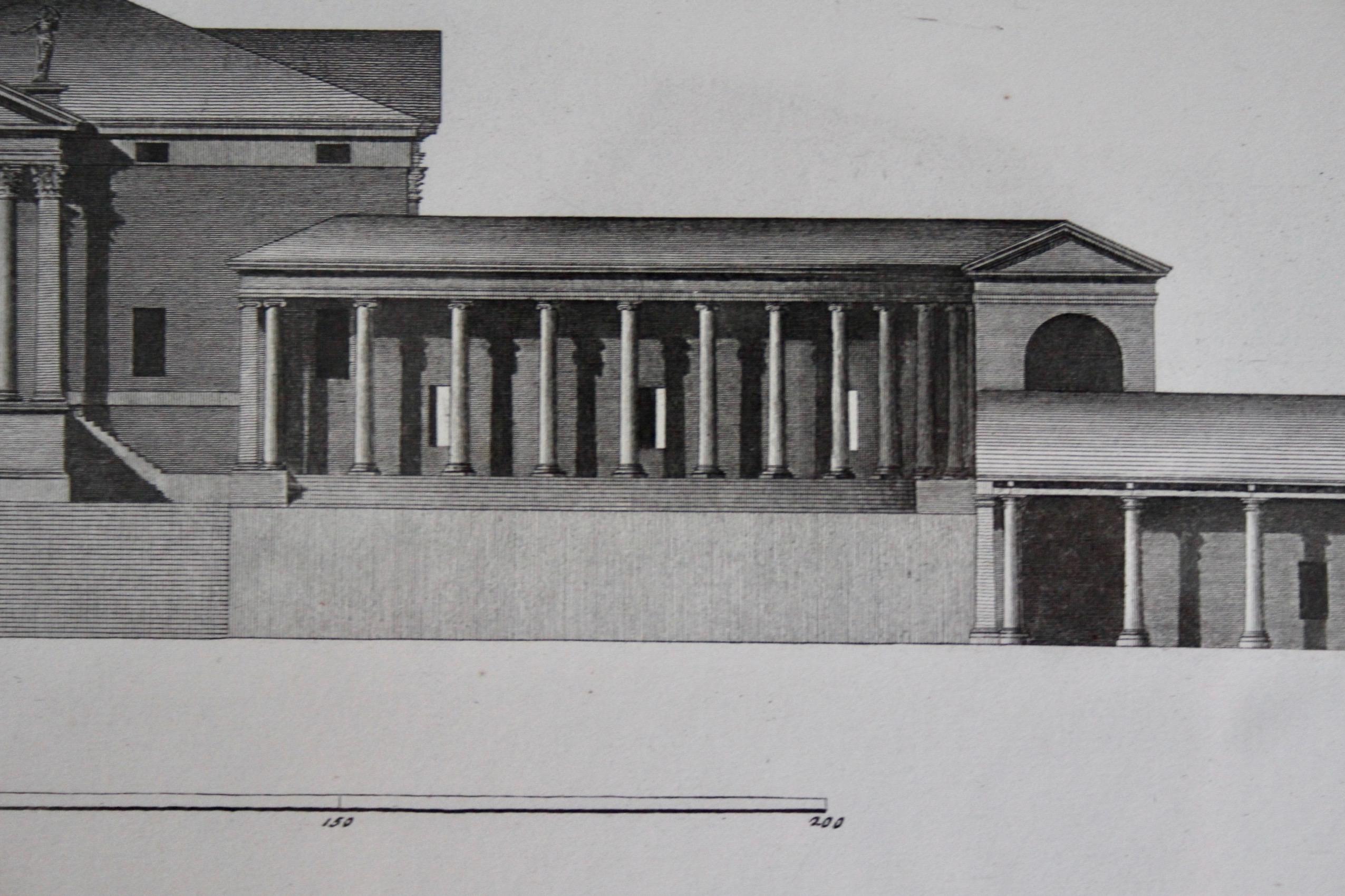 Andrea Palladio Kupferstich (Plexiglas) im Angebot