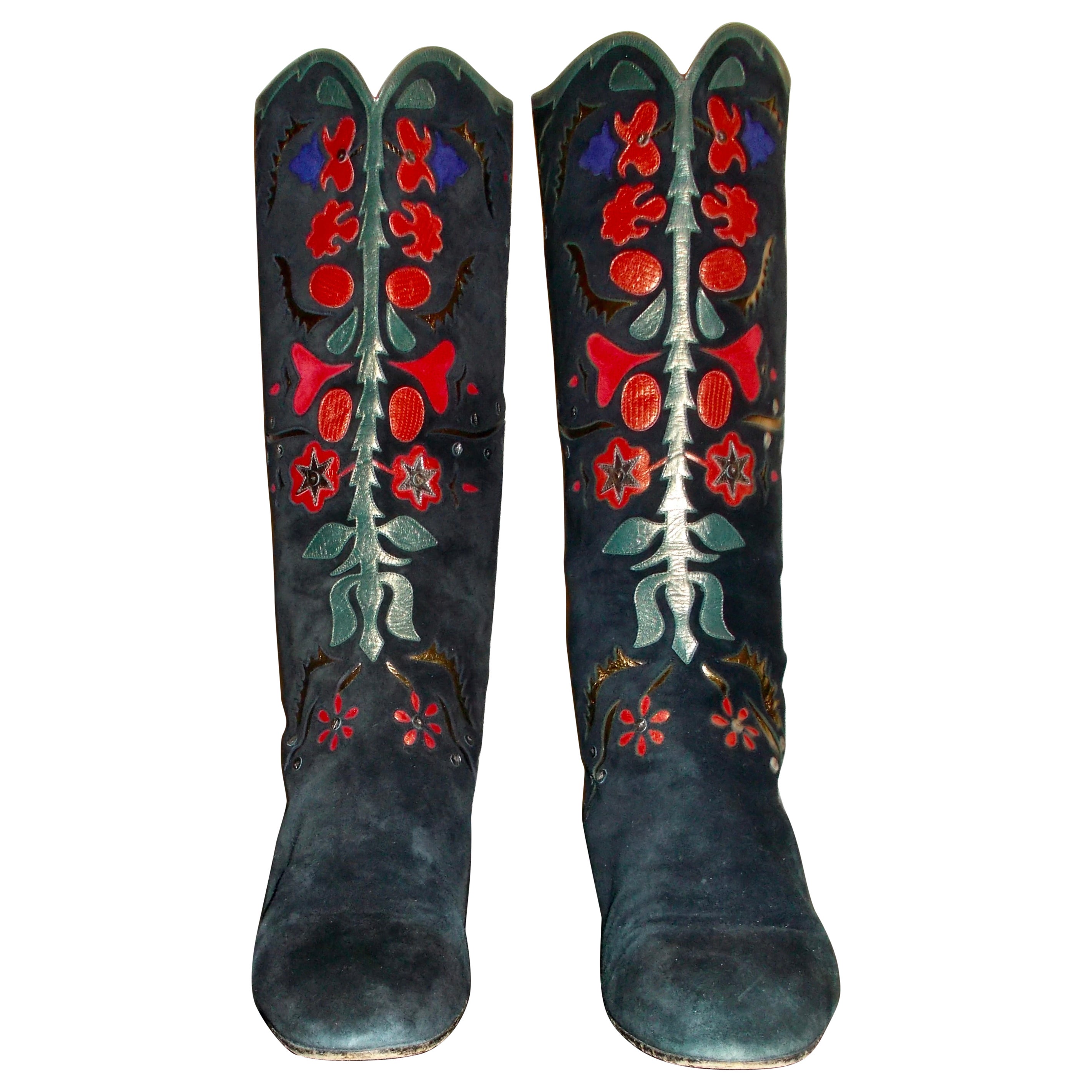 Andrea Pfister Polonaise Suede Boots im Angebot