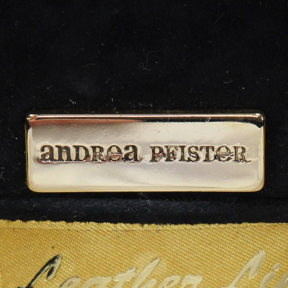 Andrea Pfister Vintage black suede 80s handbag 4