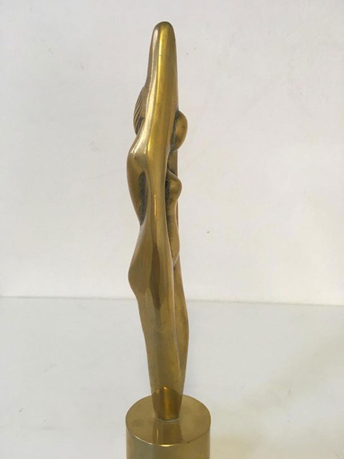 1980 Italy Post-Modern Figurative Bronze Sculpture Mediterranean Woman For Sale 8