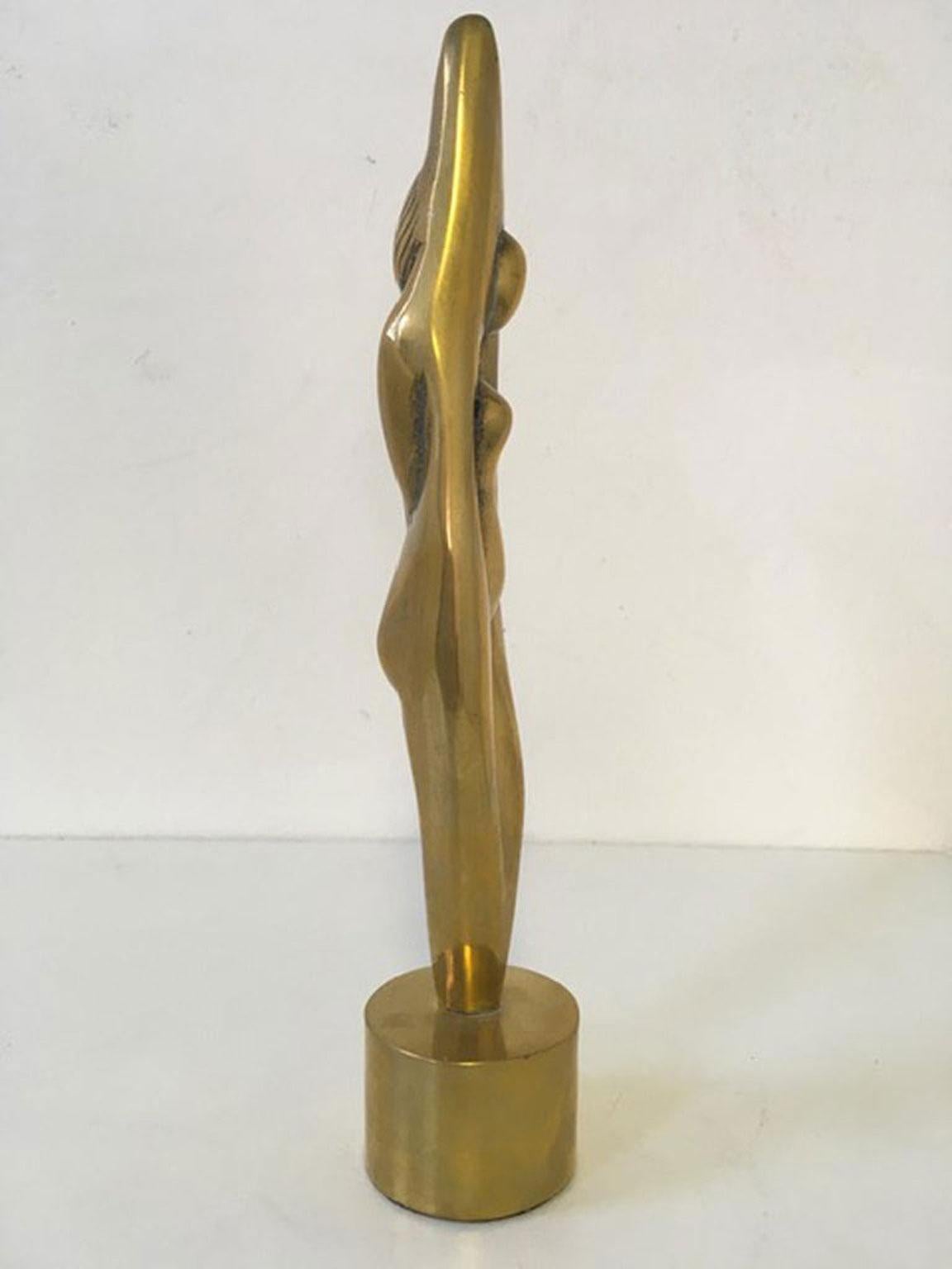 1980 Italy Post-Modern Figurative Bronze Sculpture Mediterranean Woman For Sale 2
