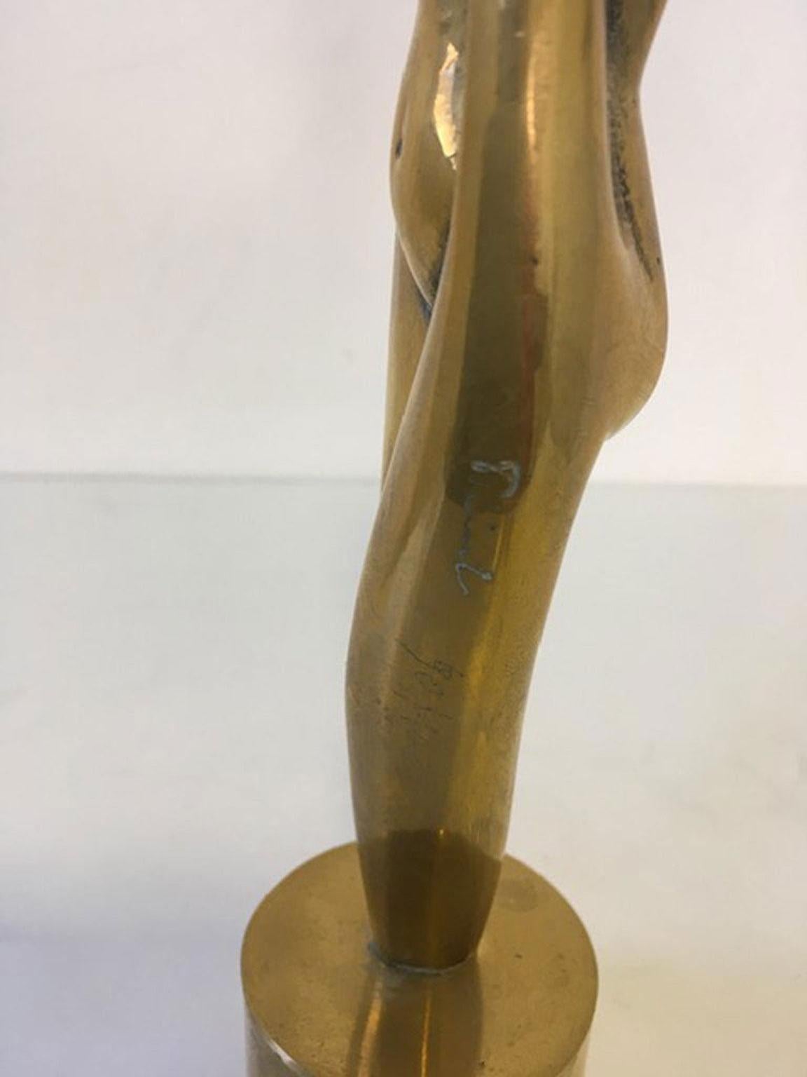 1980 Italy Post-Modern Figurative Bronze Sculpture Mediterranean Woman For Sale 4