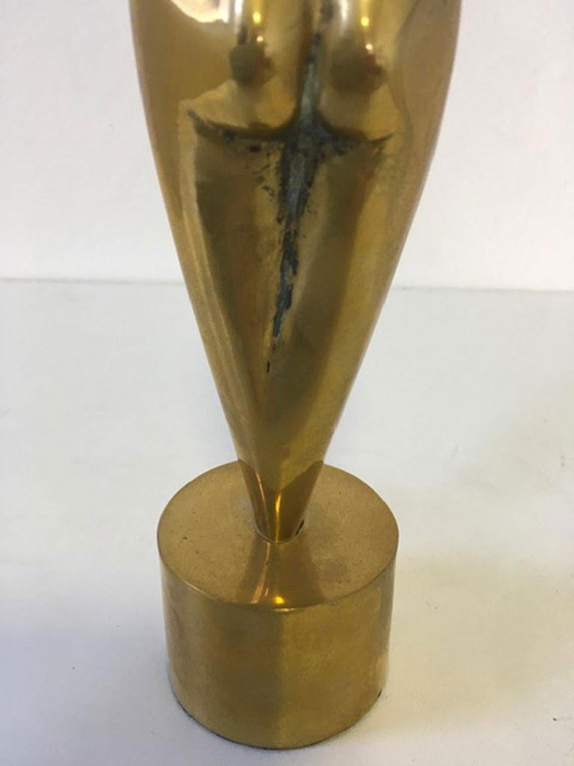 1980 Italy Post-Modern Figurative Bronze Sculpture Mediterranean Woman For Sale 6