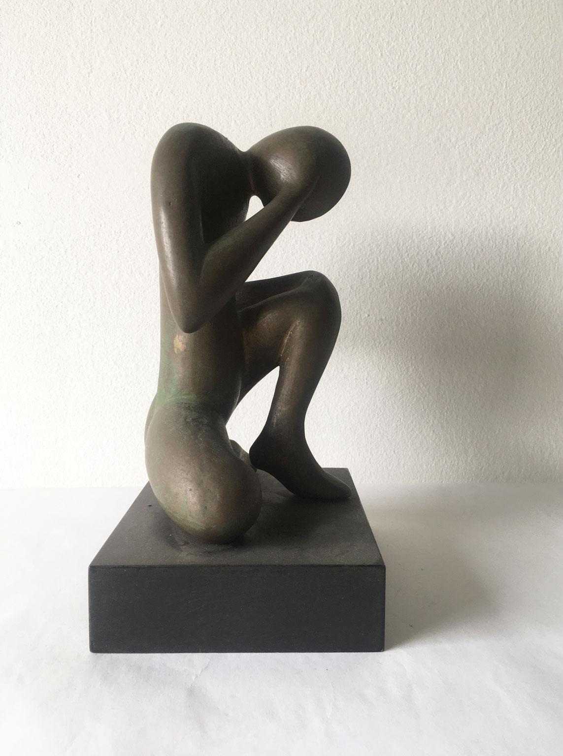 Bintou Italia 1969 Scultura astratta in bronzo di Andrea Picini in vendita 12