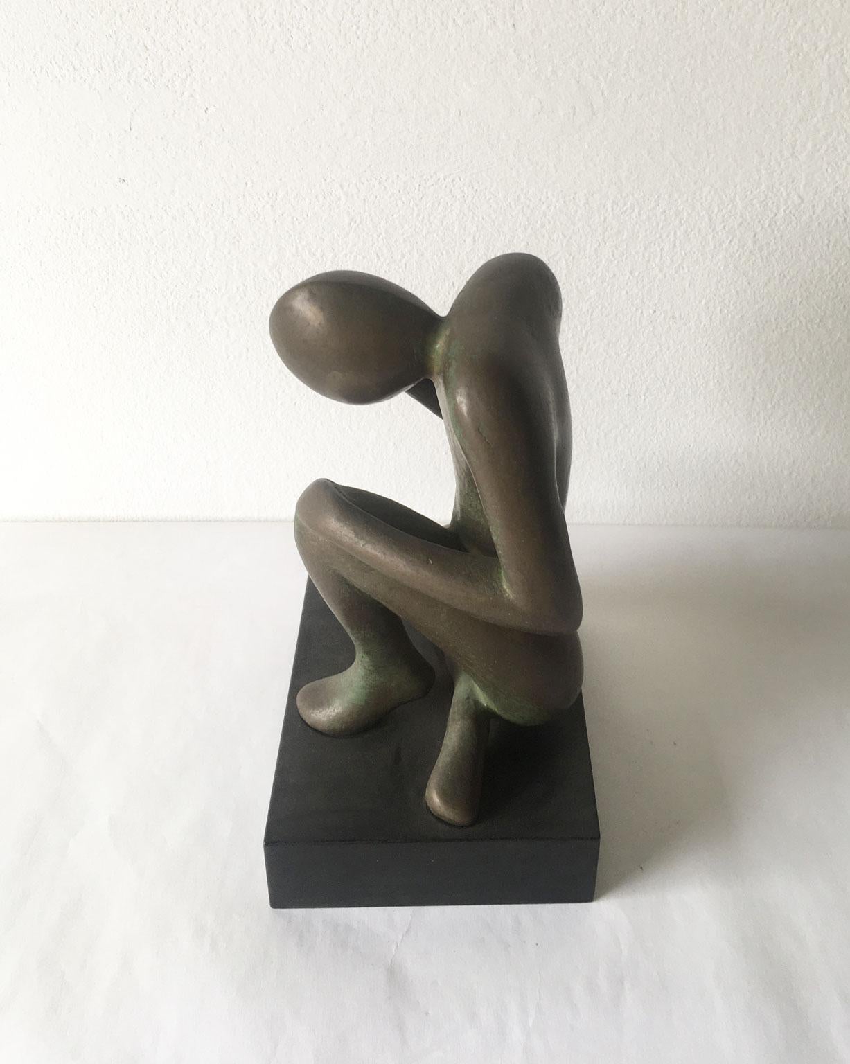 Bintou Italia 1969 Scultura astratta in bronzo di Andrea Picini in vendita 6