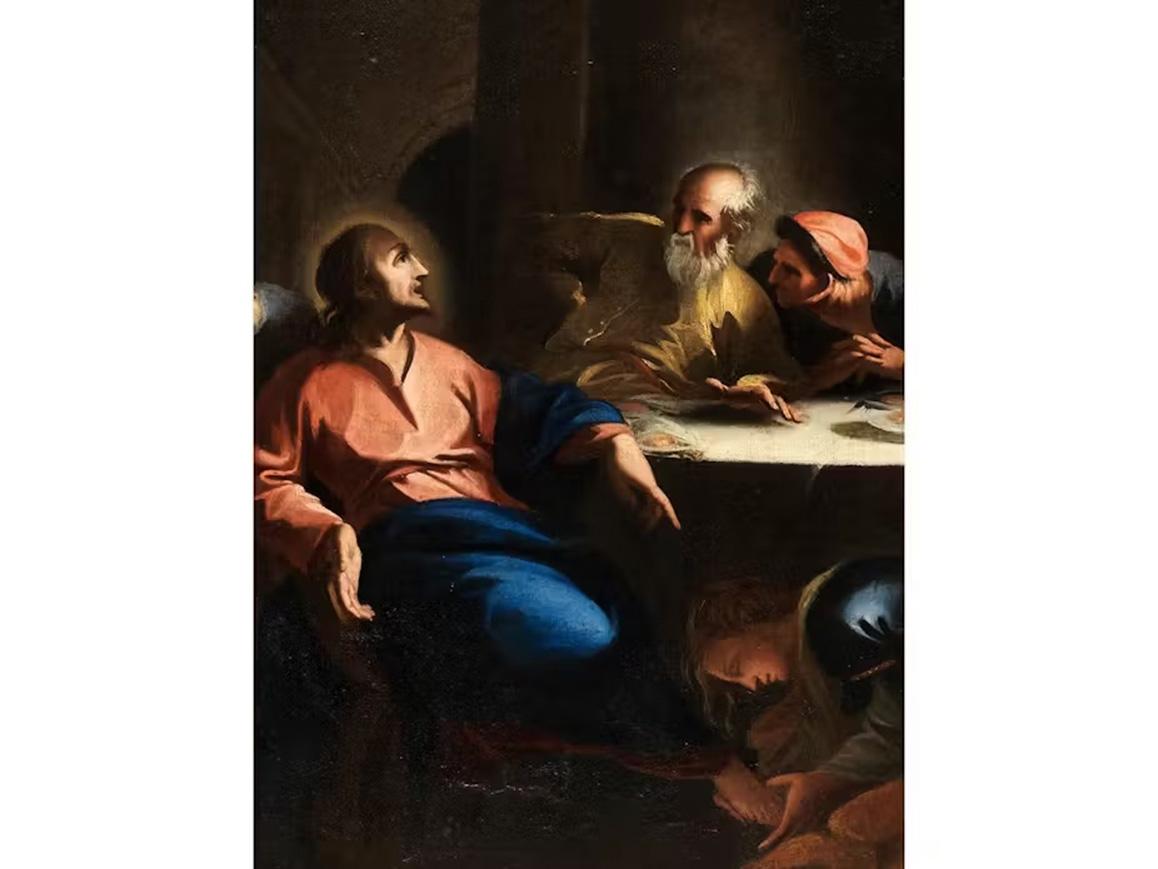 17th Century by Andrea Pozzo Christ in the house of Simon the Pharisee For Sale 4