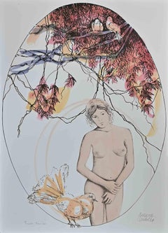 Spring - Hand-Colored Lithograph by A. Quarto - 1985