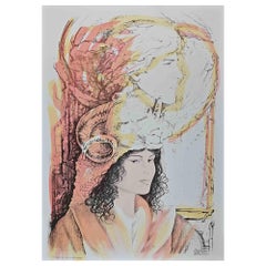 Zodiac Lithograph - Aries - Hand-Colored Lithograph by A. Quarto - 1985