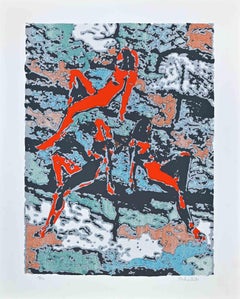 Composition - Original Screen Print by Andrea Ratto - 1980s
