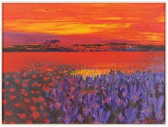 Andrea Razzaauti Painting of Irish Poppy Field