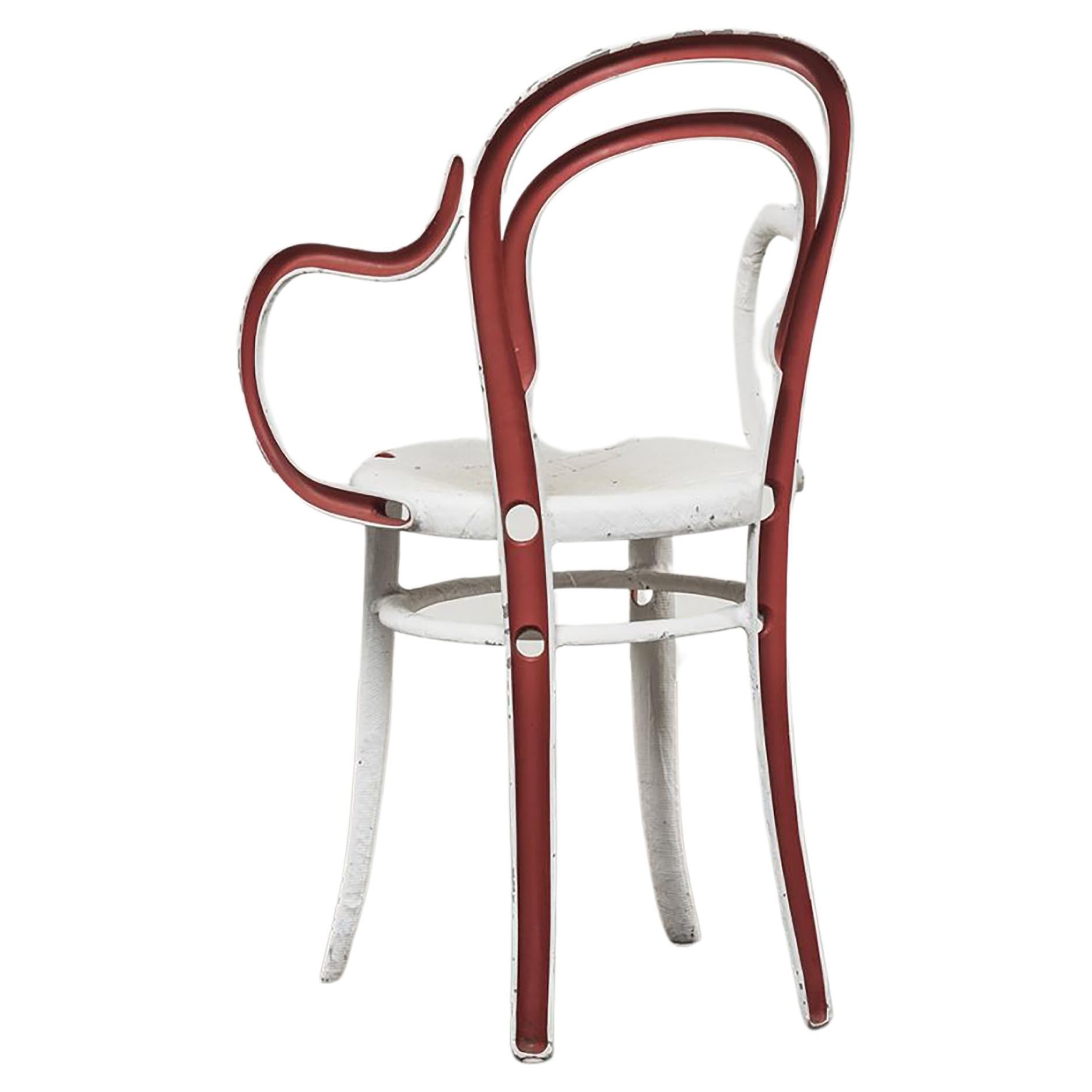 Andrea Salvetti Dilmos Indoor Outdoor Chair Cast Aluminium Textured Pattern For Sale