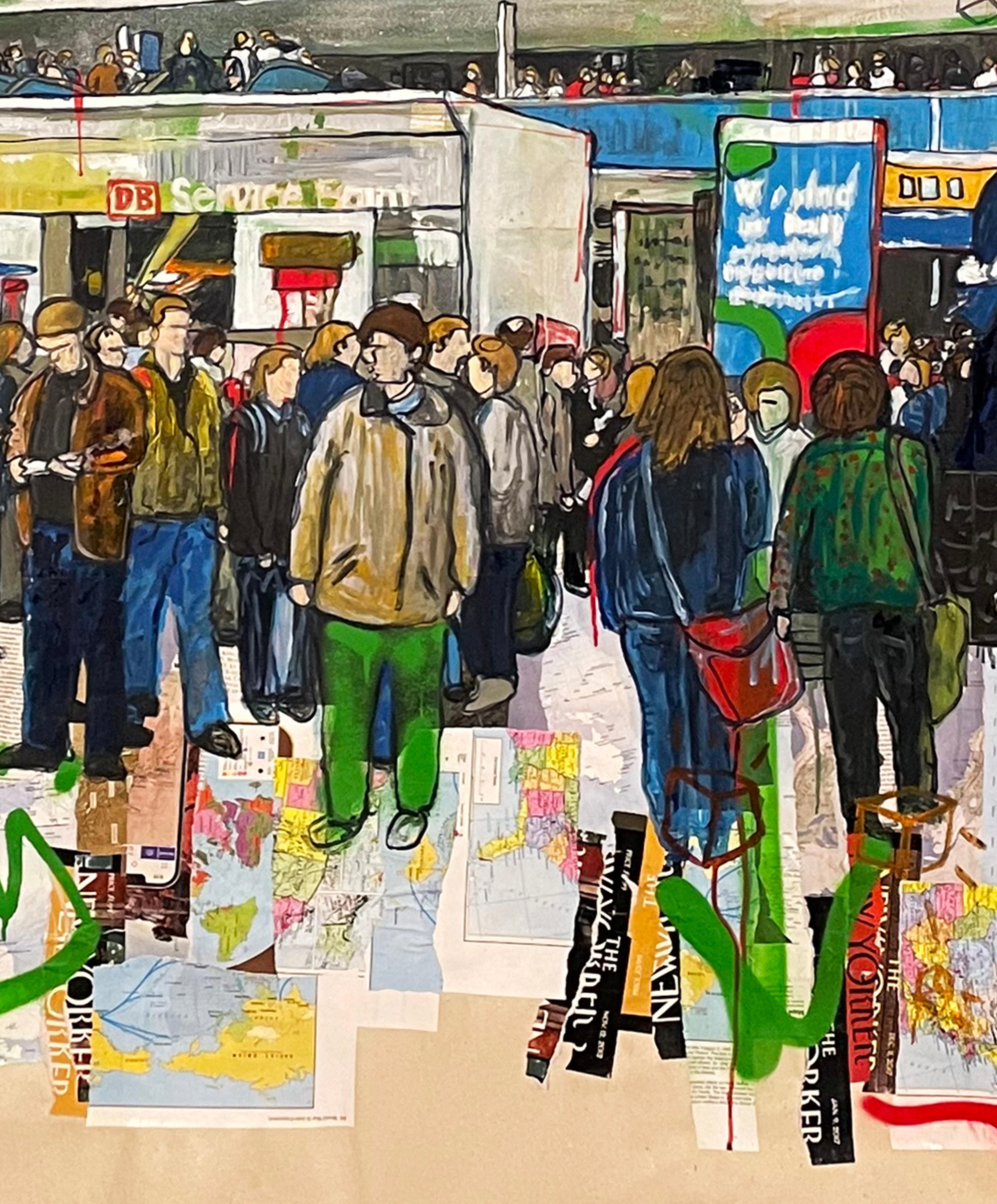 Peinture à l'huile : Berlin, gare centrale - Painting de Andrea Sbra Perego