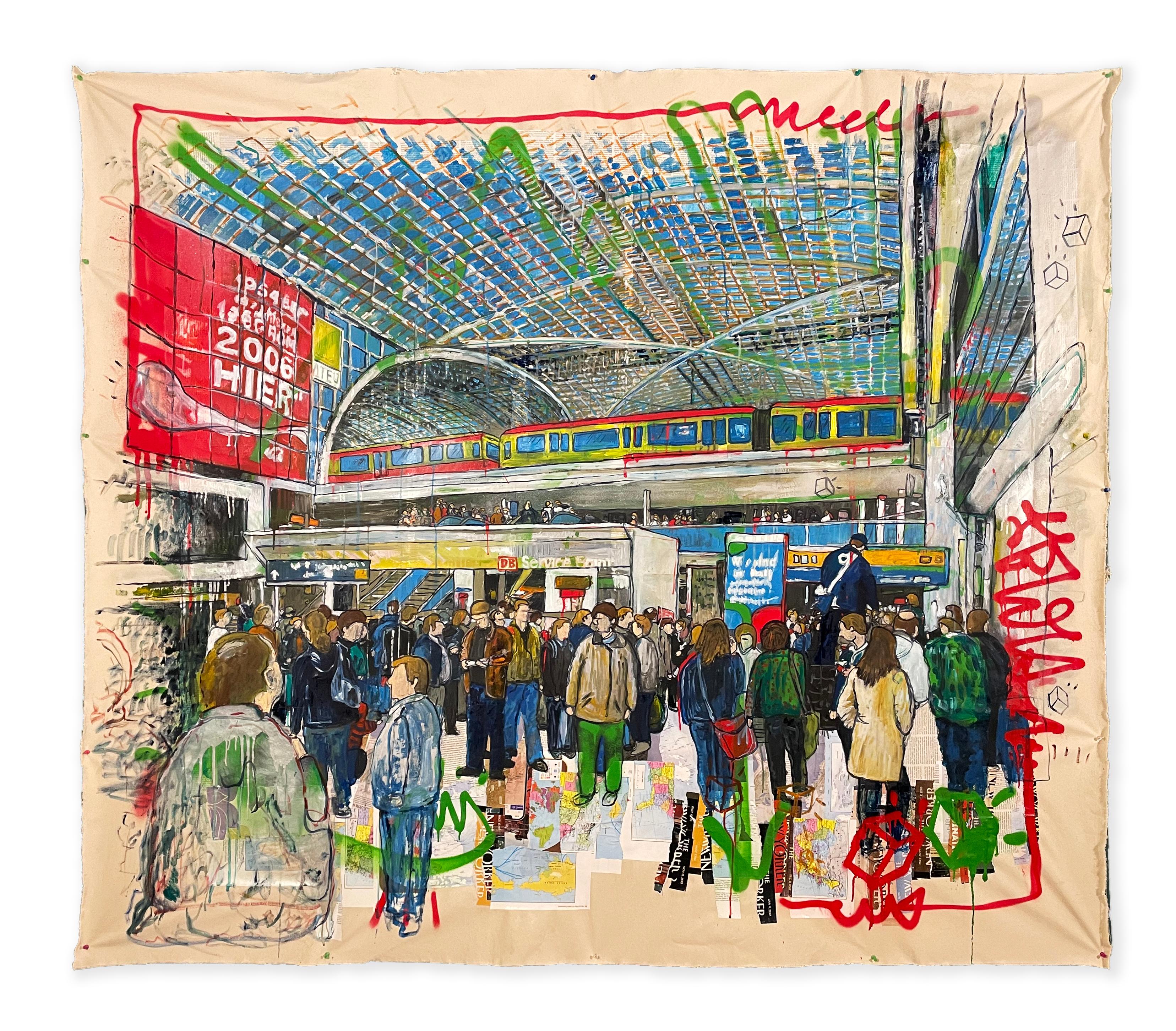 Ölgemälde: „Berlin, Hauptbahnhof-Station“