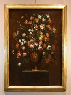 Nature morte aux fleurs Scacciati 17e siècle Peinture Huile sur toile Vieux maître