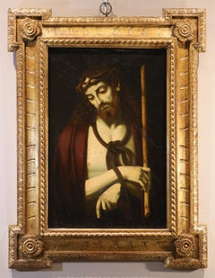 Ecce Homo, Solario, dipinto del XVI/XVII secolo, olio su tela, opera di Leonardo, maestro del passato
