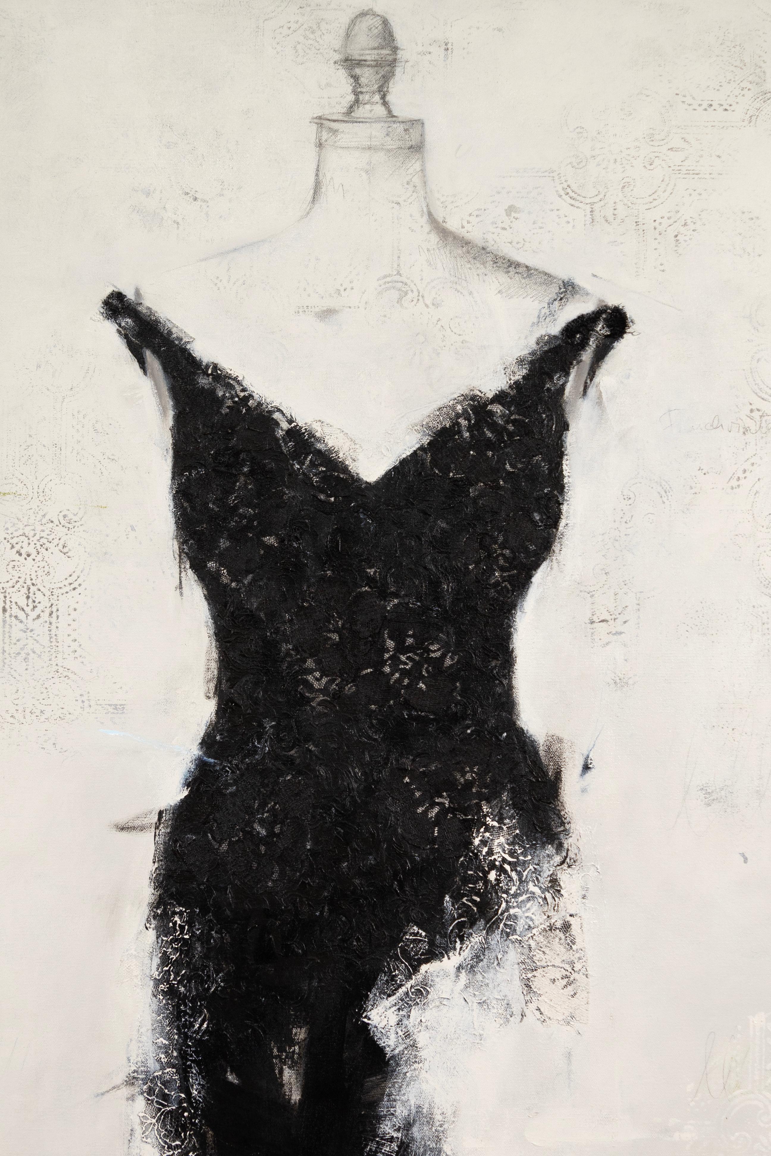Ein minimalistisches Mixed-Media-Acrylgemälde auf Leinwand mit dem Titel 