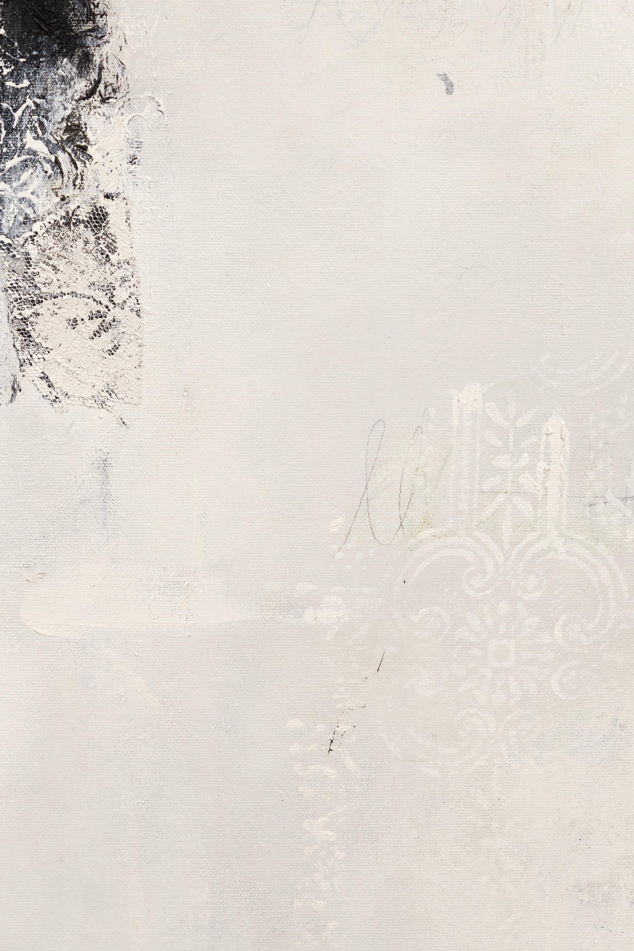 Andrea Stajan-Ferkul An Affair With Black Signed Mixed Media Painting On Canvas (Kanadisch) im Angebot