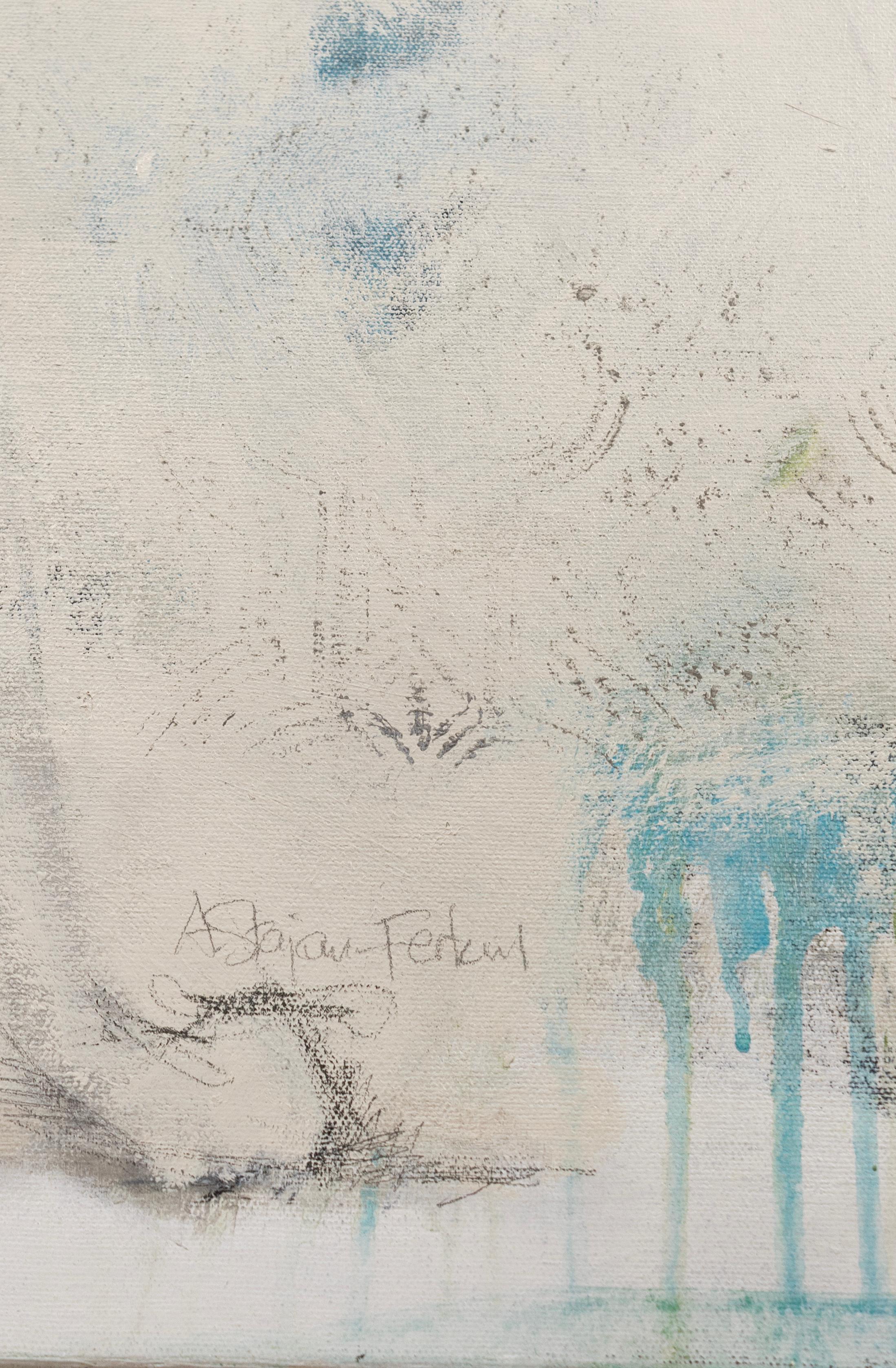 Andrea Stajan-Ferkul An Affair With Black Signed Mixed Media Painting On Canvas (Acryl) im Angebot