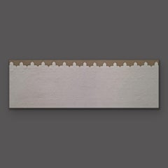 Tutto in ordine - 36 "x12", Pittura astratta, Minimale, Motivo geometrico, Grigio, Marrone