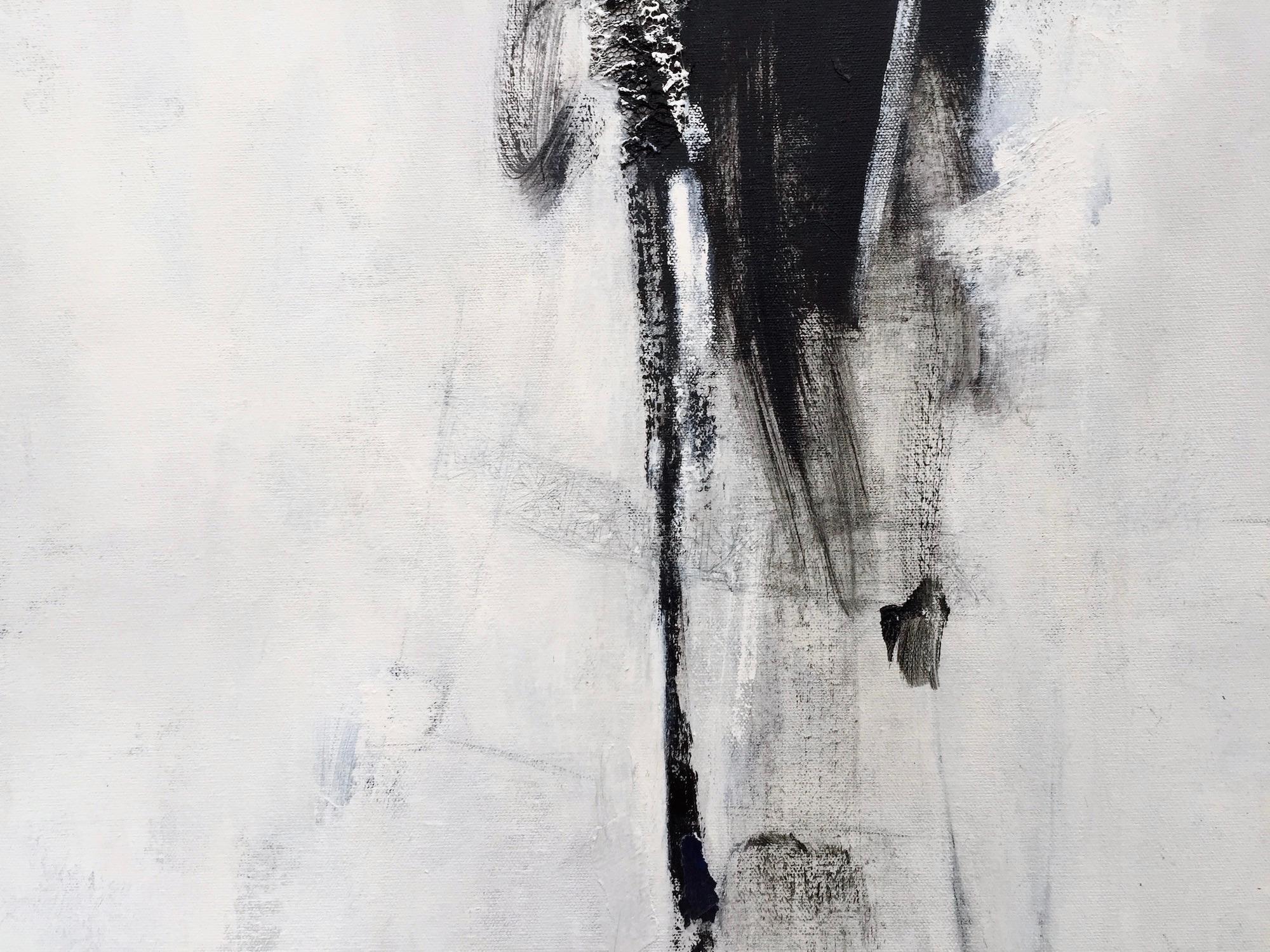 An Affair With Black (Dress 27), 30”x60”, figurative painting 4