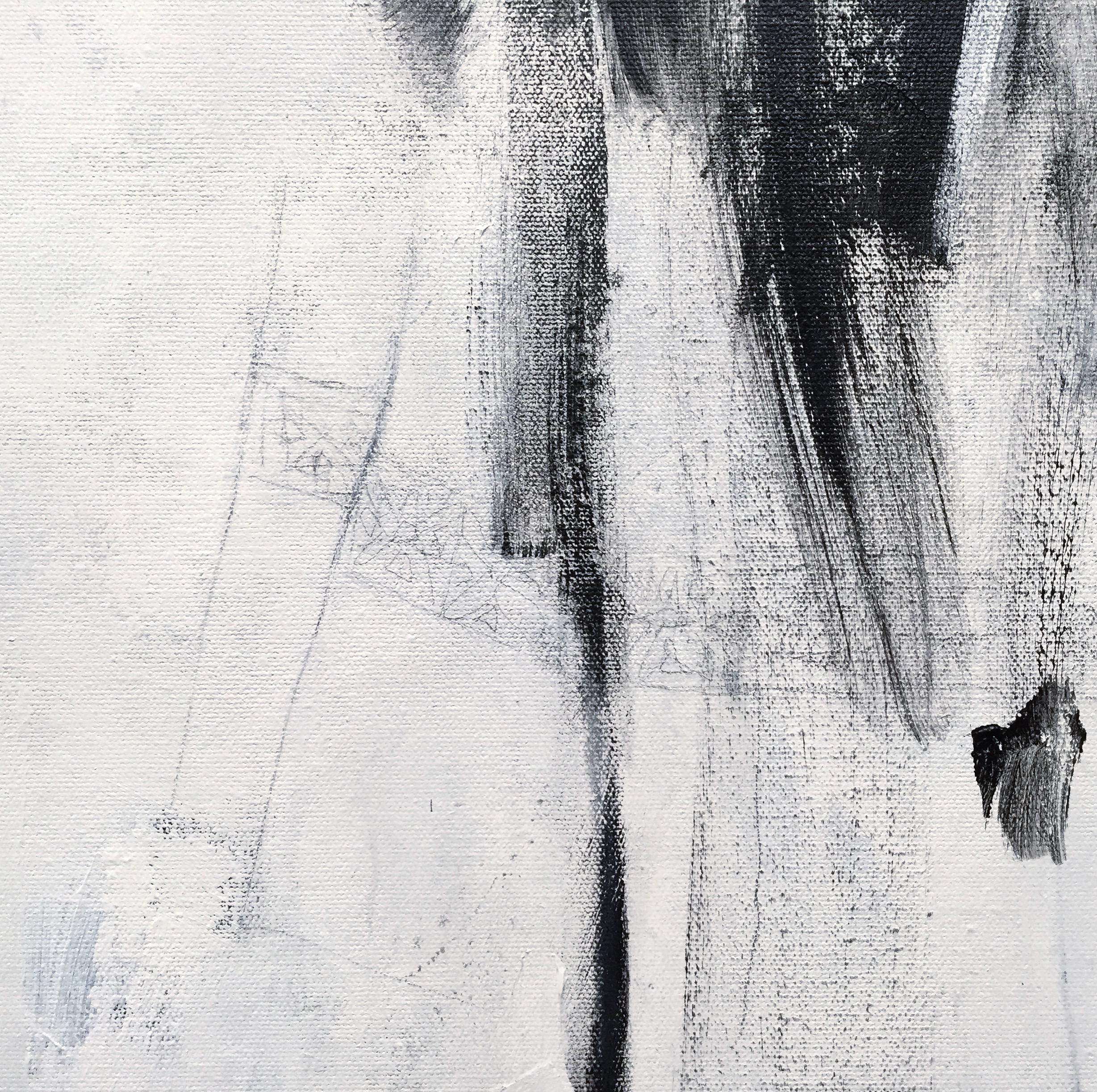 An Affair With Black (Dress 27), 30”x60”, figurative painting 5