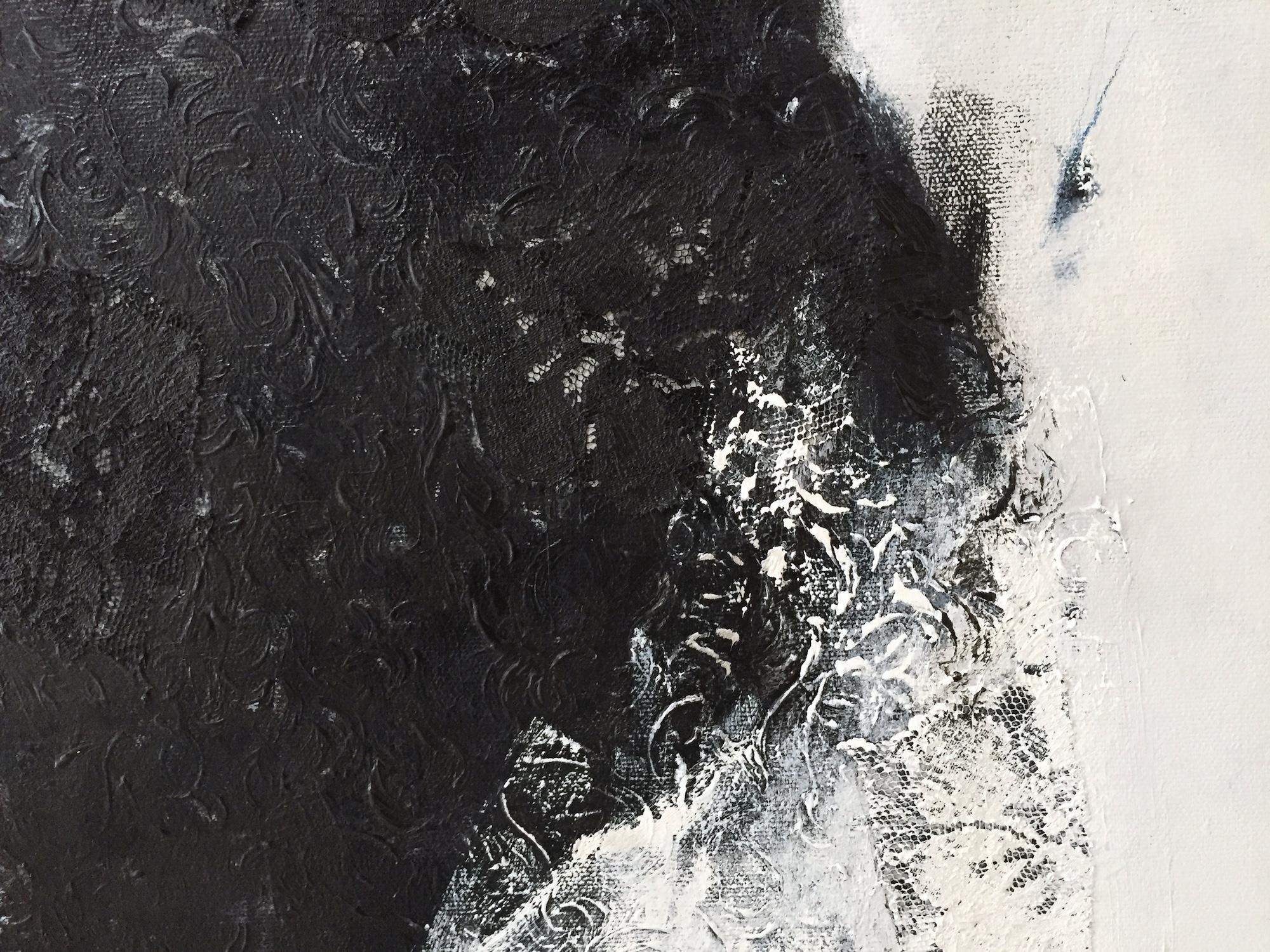 An Affair With Black (Dress 27), 30”x60”, figurative painting 2