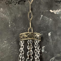 Dimly Lit - 30"x36", Chandelier Painting, Expressive Lighting, Interior Decor