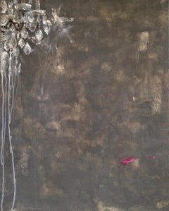 Enlightened - 24"x30", Abstract, Chandelier Painting, Grey, White, Light
