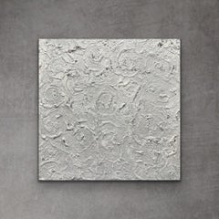 Grey Gardens 1 - (Contemporary, Textured, Minimal Abstract Painting)