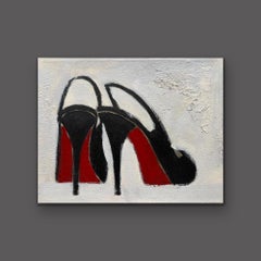Head Over Heels #5 (Shoe Painting On Canvas)