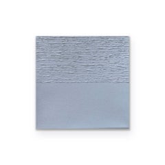 Solo blu, 8 "x8", Pittura astratta minimale strutturata