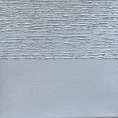 Just Blue - 8"x8", Textured, Minimal Abstract Painting On Canvas