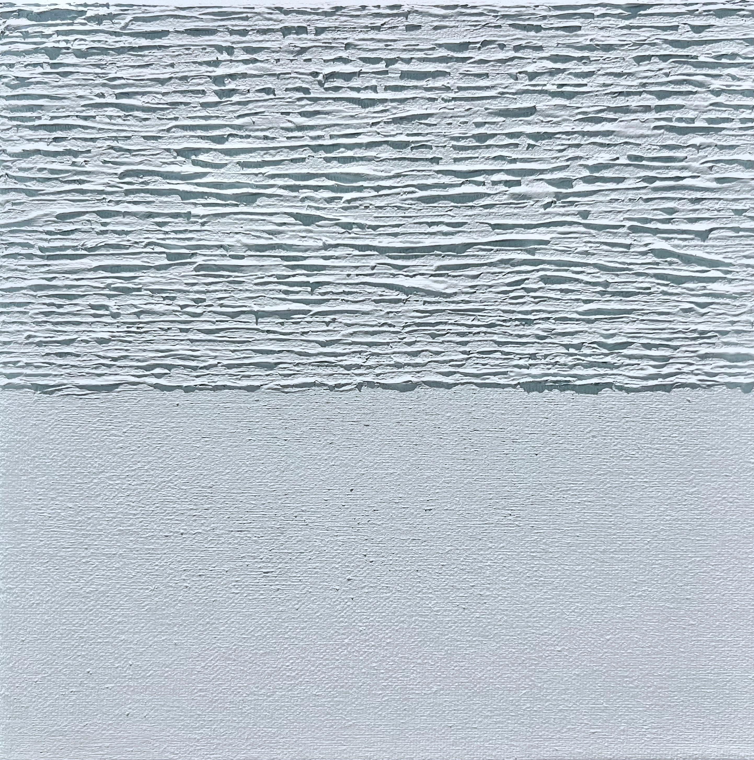 Just Blue - Pittura astratta minimale su tela "8 "x8", texturizzata