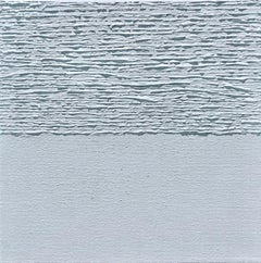 Just Blue - Pittura astratta minimale su tela "8 "x8", texturizzata