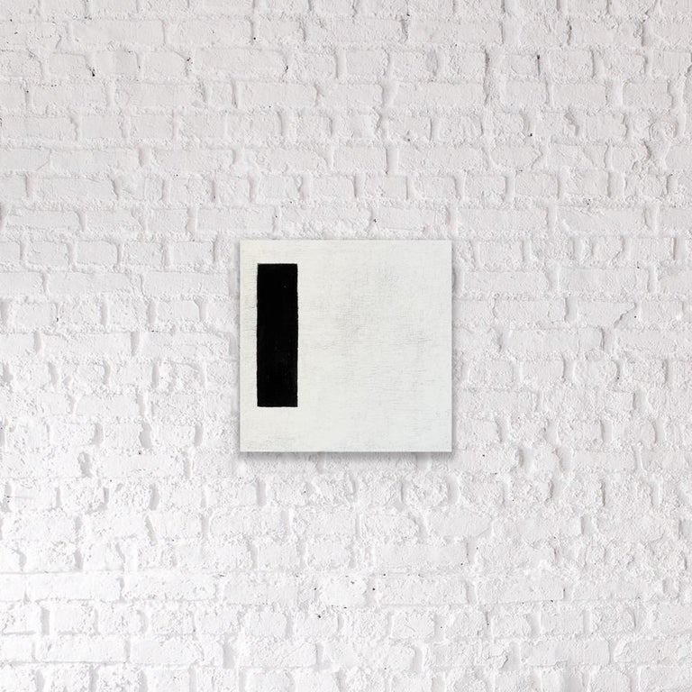 Andrea StajanFerkul Less 2 (6"x6", Black And White, Geometric