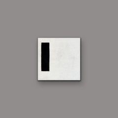 More Or Less #2 - 6 "x6", Bianco e nero, Arte moderna, Pittura astratta minimale