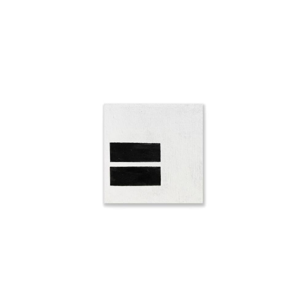 Peinture noire et blanche, géométrique, minimaliste, abstraite - 3 