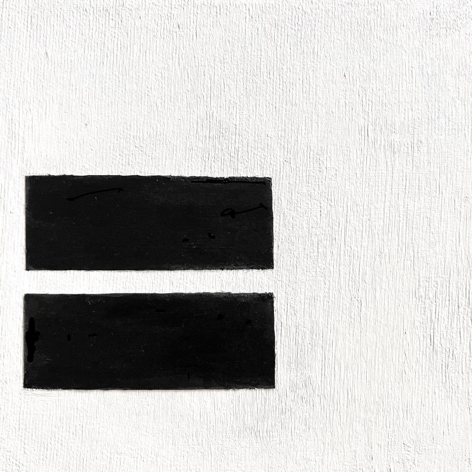 Peinture noire et blanche, géométrique, minimaliste, abstraite - 3 