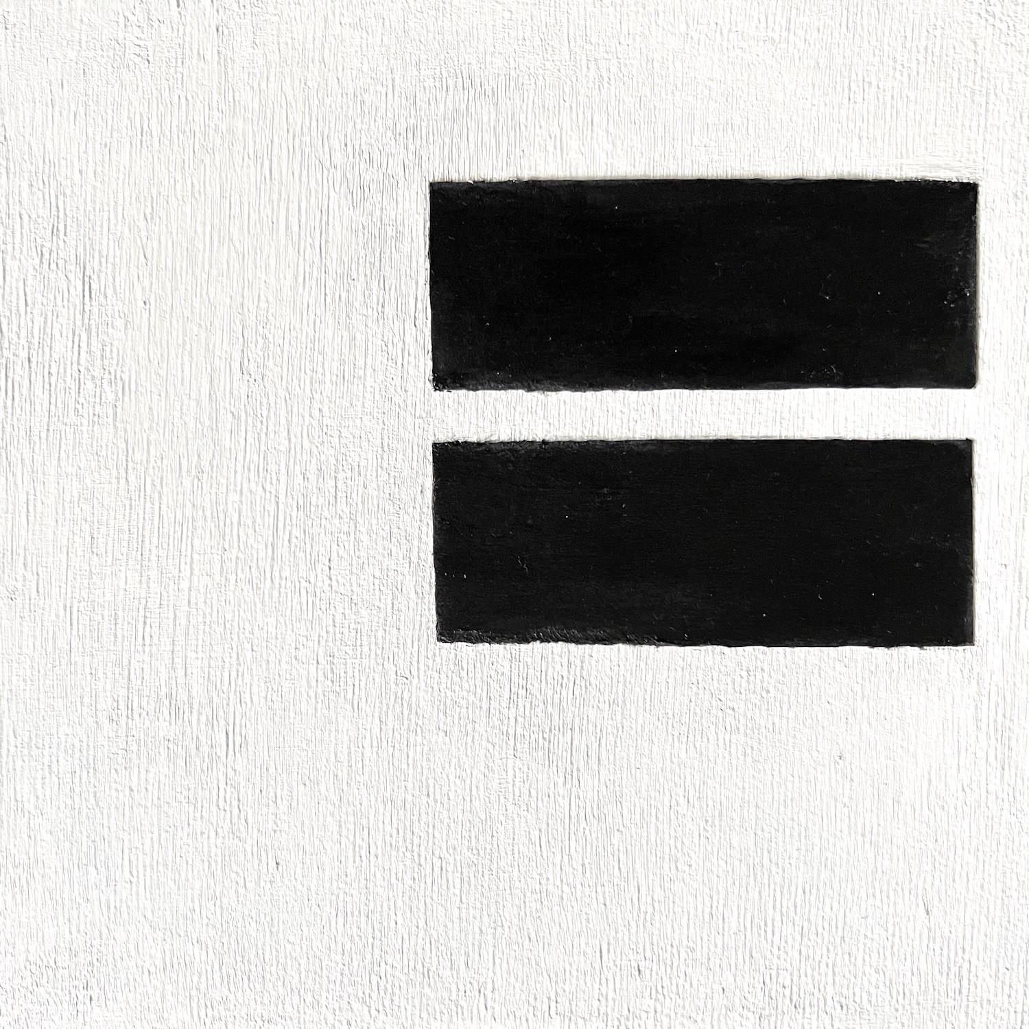 Peinture noire et blanche, géométrique, minimaliste, abstraite - 3 