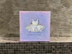 Ballerina - 1, 8 "x8", Quadro originale, Arte per bambini e bambine, Rosa, Whiting