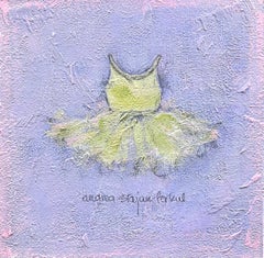 Little Ballerina - 2, 8"x8", Original Painting, Childrens-Girls Art, Pink, Green