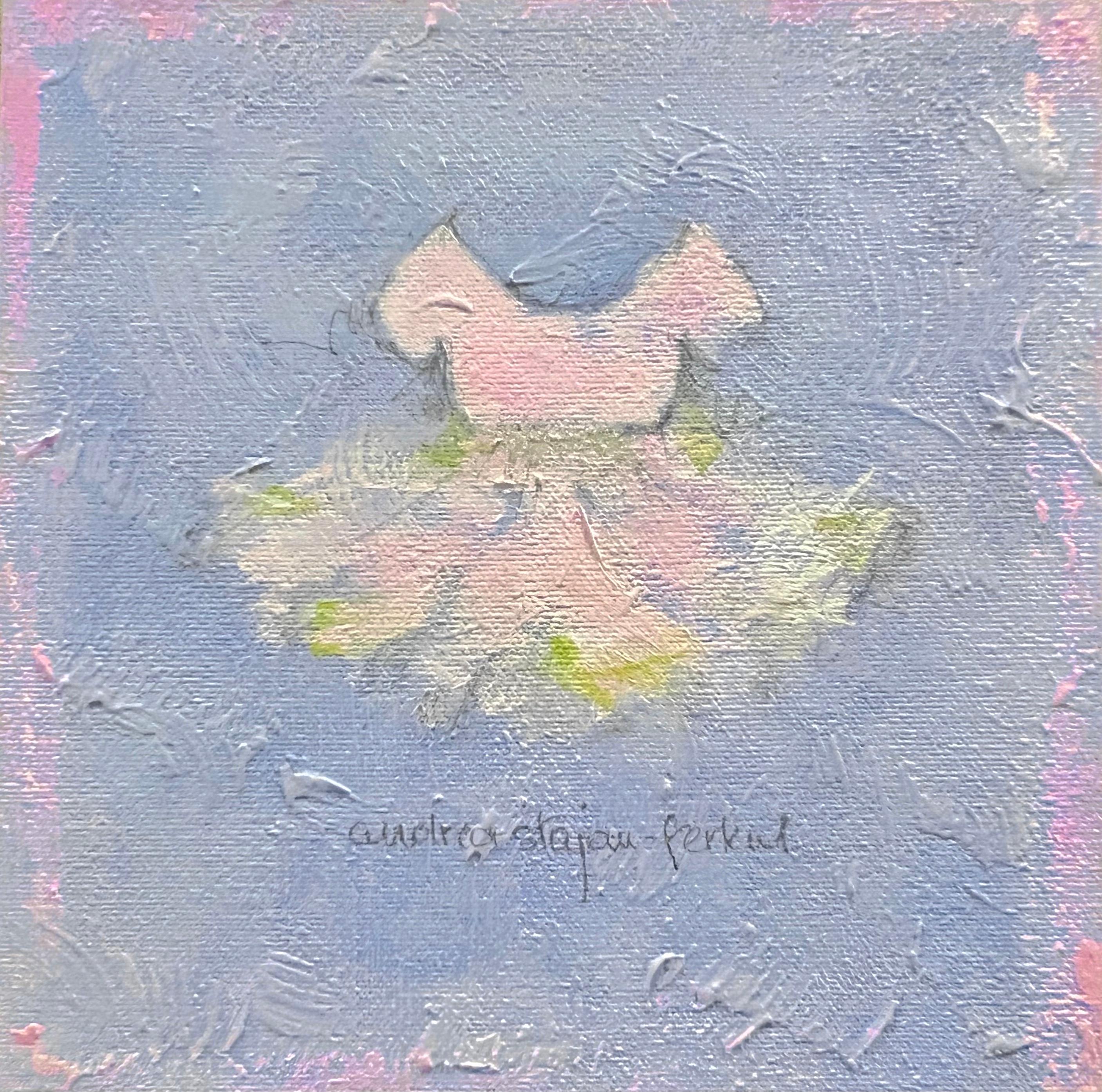 Pequeña Bailarina - 3, 8 "x8", Pintura Original, Arte Infantil, Niña, Rosa