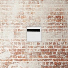 More Or Less #1 - 6"x6", Black And White, Modern Art, Minimal Abstract Painting