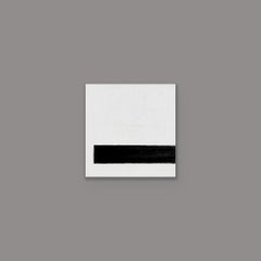 More Or Less #1, 6"x6", Small Minimal Abstract Painting, Black And White, Modern